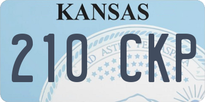KS license plate 210CKP
