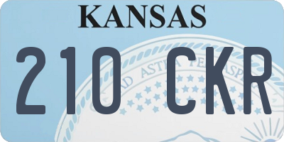 KS license plate 210CKR