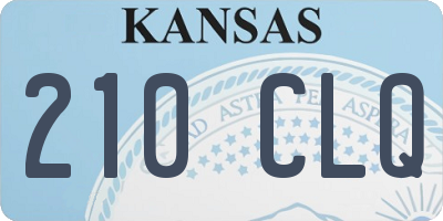 KS license plate 210CLQ
