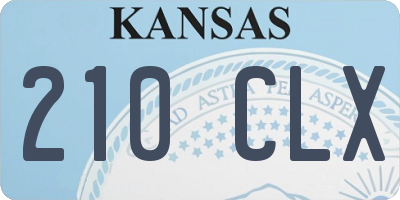 KS license plate 210CLX