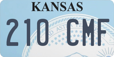 KS license plate 210CMF