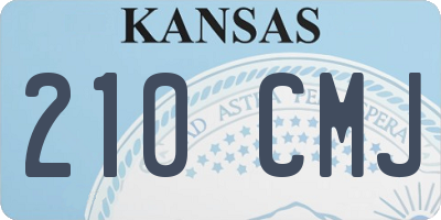 KS license plate 210CMJ