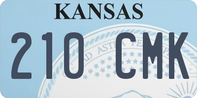 KS license plate 210CMK