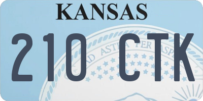 KS license plate 210CTK