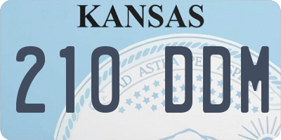 KS license plate 210DDM