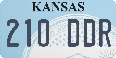 KS license plate 210DDR