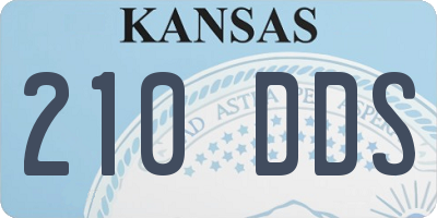 KS license plate 210DDS