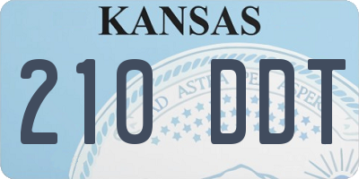KS license plate 210DDT