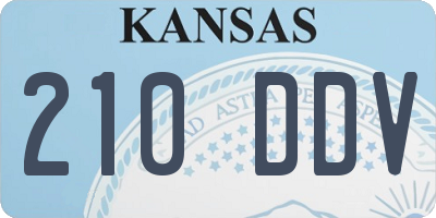 KS license plate 210DDV