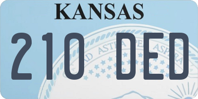 KS license plate 210DED