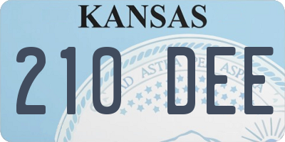 KS license plate 210DEE