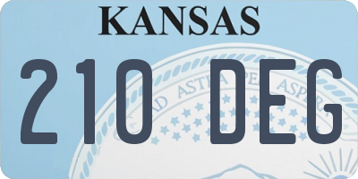 KS license plate 210DEG