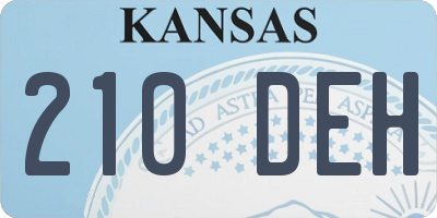 KS license plate 210DEH