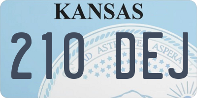 KS license plate 210DEJ