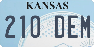 KS license plate 210DEM