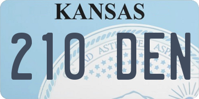 KS license plate 210DEN