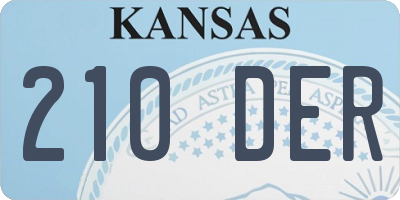 KS license plate 210DER