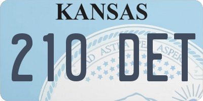 KS license plate 210DET