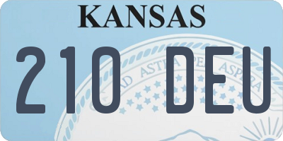 KS license plate 210DEU