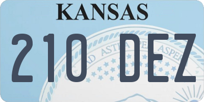 KS license plate 210DEZ