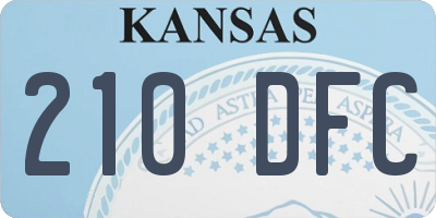 KS license plate 210DFC