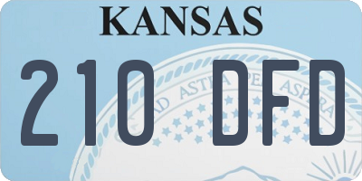 KS license plate 210DFD