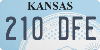 KS license plate 210DFE
