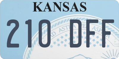 KS license plate 210DFF
