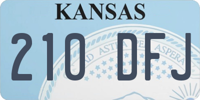 KS license plate 210DFJ