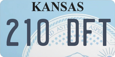 KS license plate 210DFT