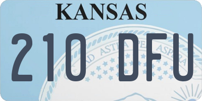 KS license plate 210DFU