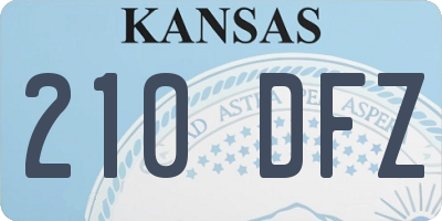 KS license plate 210DFZ