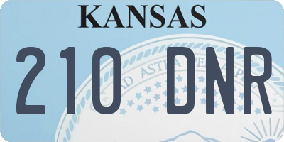 KS license plate 210DNR
