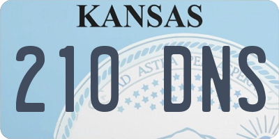 KS license plate 210DNS