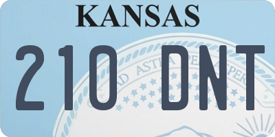 KS license plate 210DNT
