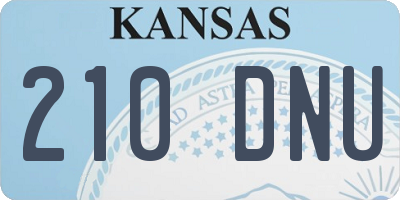 KS license plate 210DNU