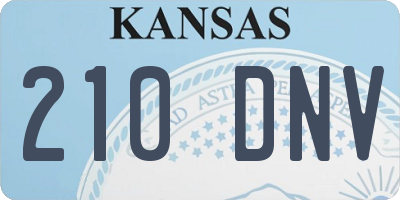 KS license plate 210DNV