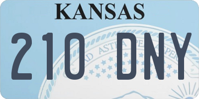 KS license plate 210DNY