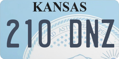 KS license plate 210DNZ