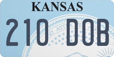KS license plate 210DOB