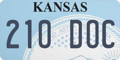KS license plate 210DOC