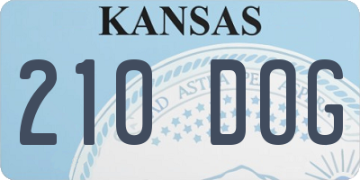 KS license plate 210DOG
