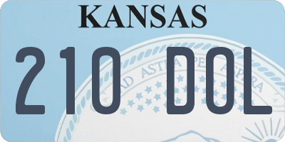 KS license plate 210DOL