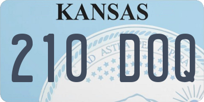 KS license plate 210DOQ