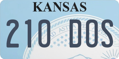 KS license plate 210DOS