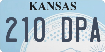 KS license plate 210DPA