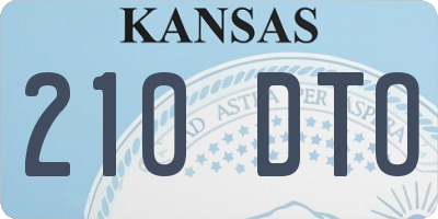 KS license plate 210DTO