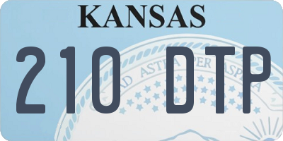 KS license plate 210DTP