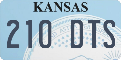 KS license plate 210DTS