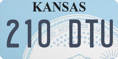 KS license plate 210DTU